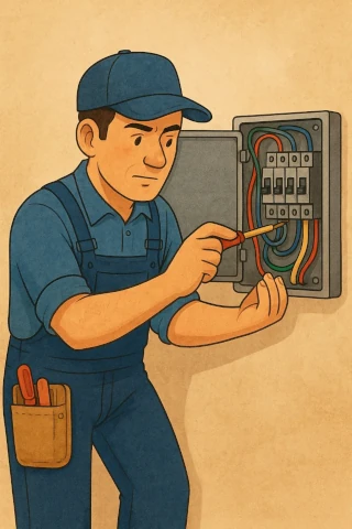 Desperfectos compraventa inmueble electricista